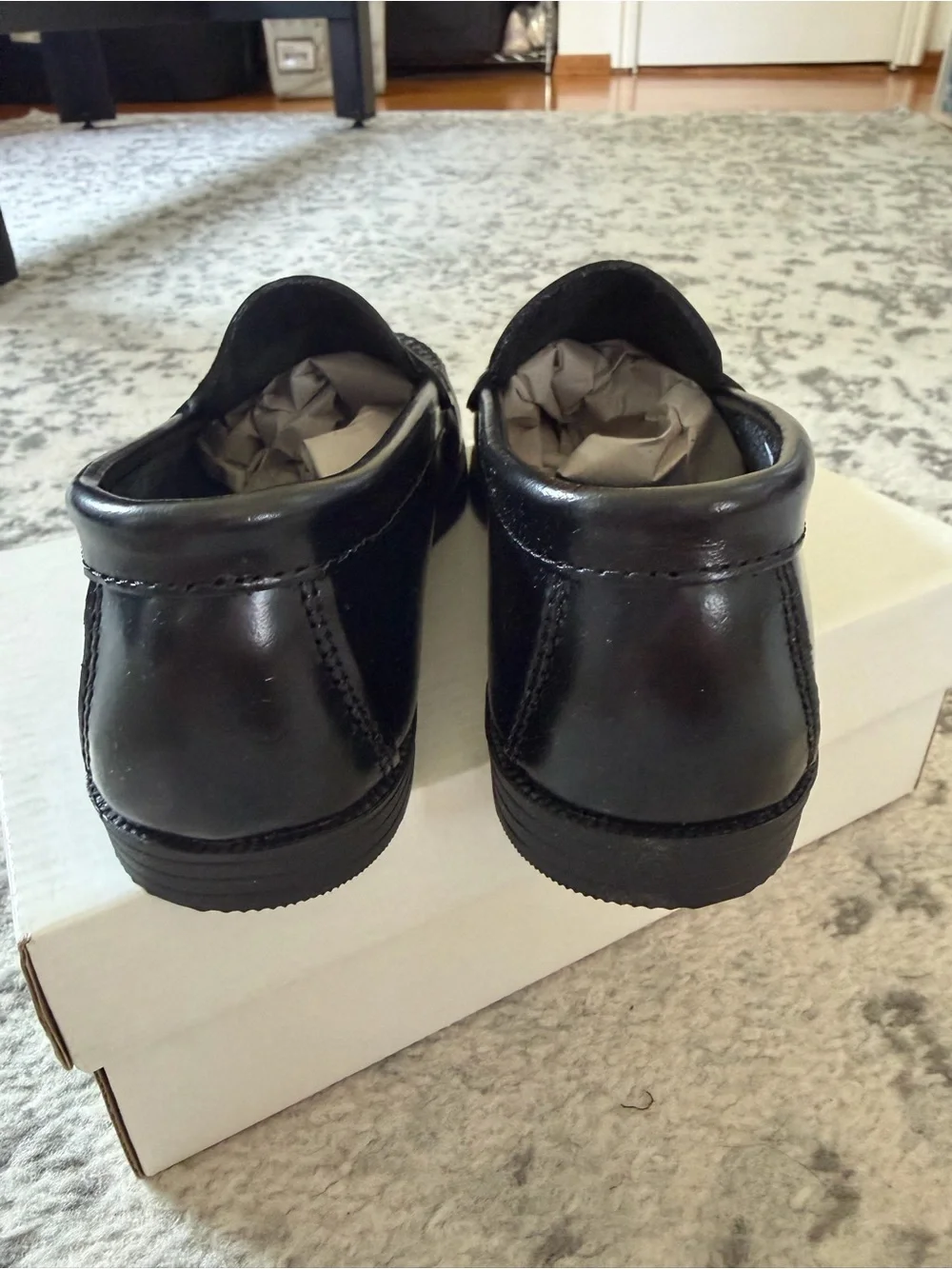 Children's Black Penny Loafers Dress Shoes